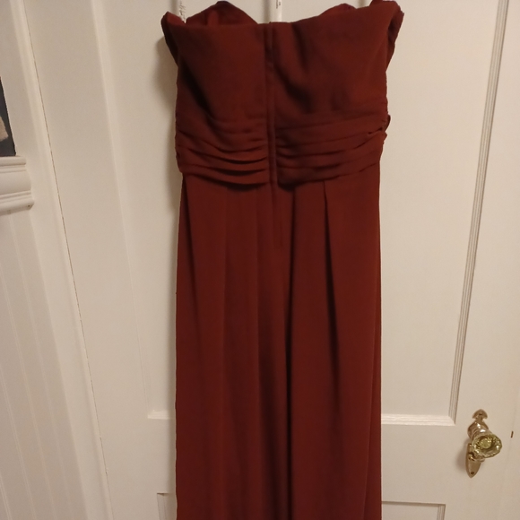 David's Bridal strapless chiffon dress size 8 - Picture 6 of 10